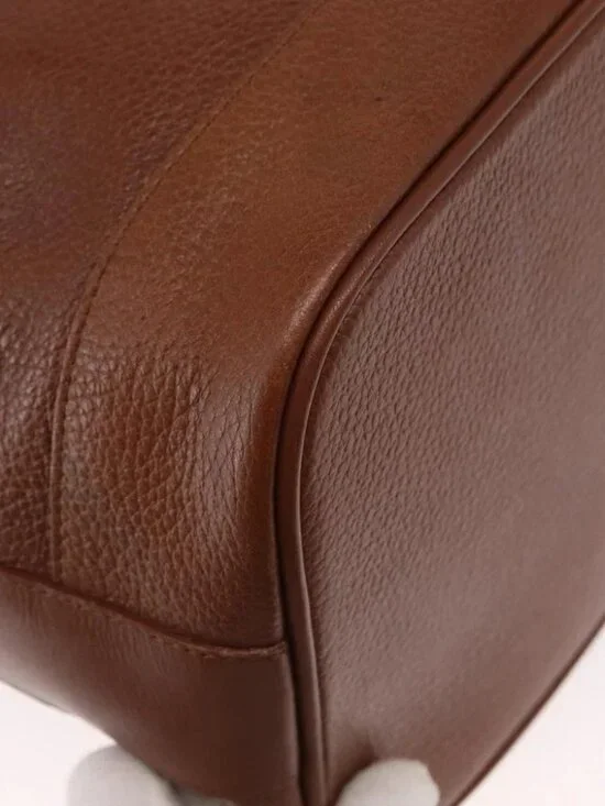 Burberrys Purse Shoulder Bag Leather Brown Gold Auth - Picture 11 of 15